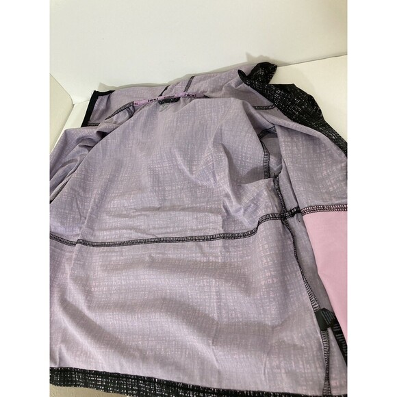 HIND Womens Running Jacket L  Hooded Black Purple Solace Reflective Active Wear - Picture 7 of 14